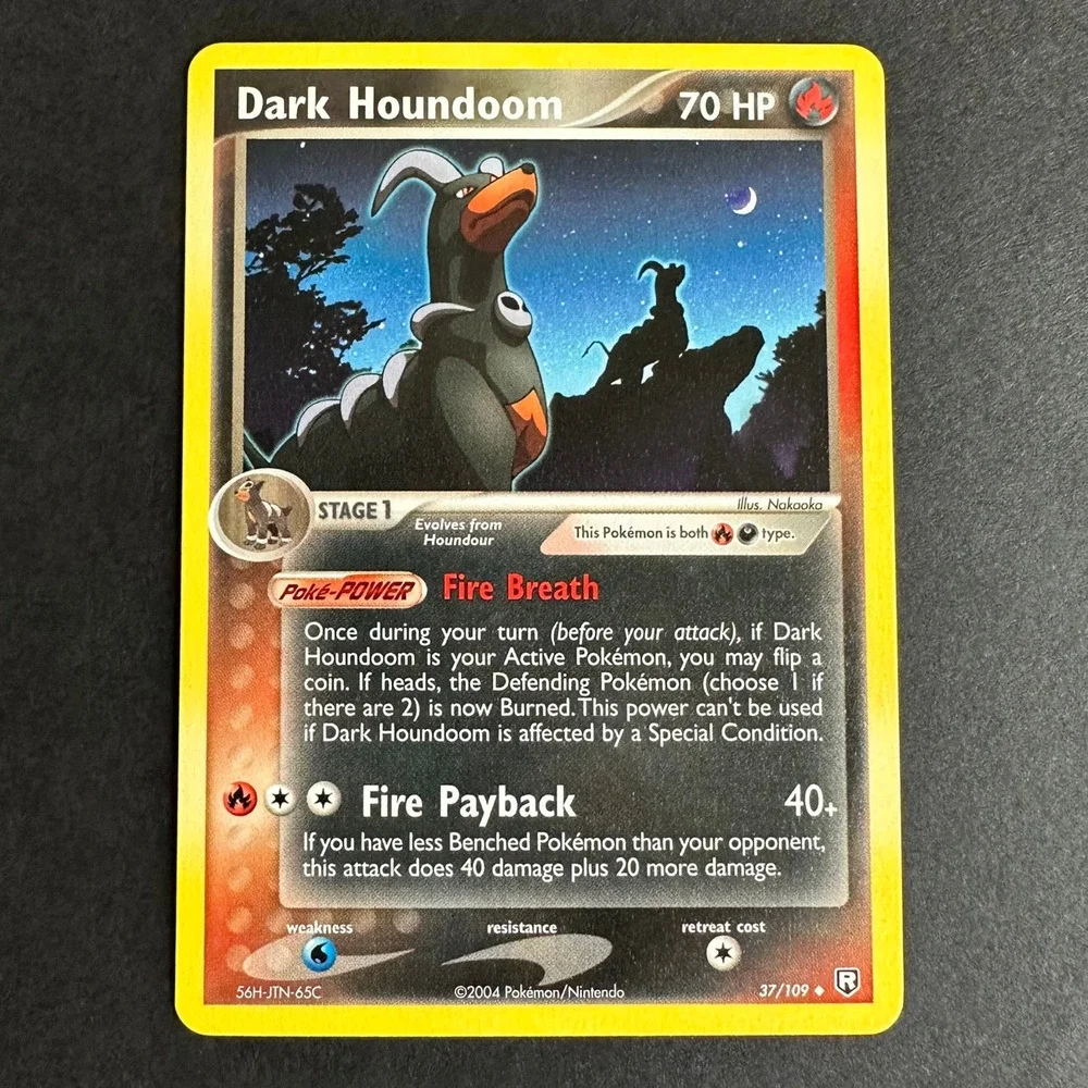 Pokemon TCG Dark Houndoom 037/109 EX Team Rocket Returns (RR) Uncommon NM